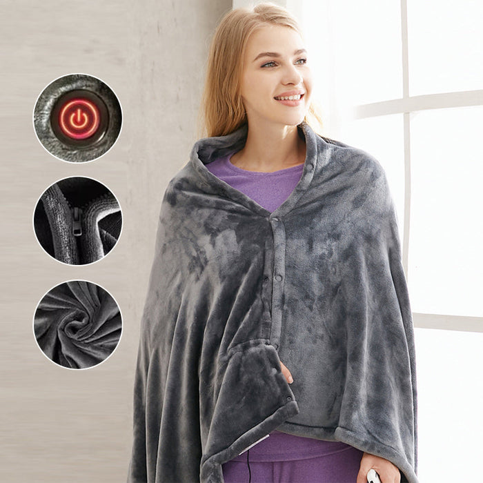 Cosycombe™ USB Heated Shoulder Wrap in Double-Sided Fleece