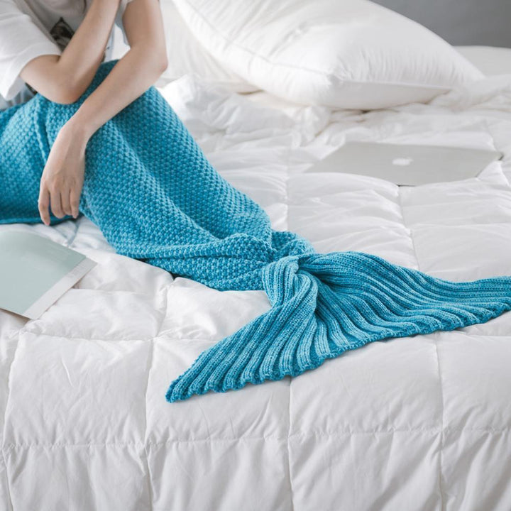 Cosycombe™ Crochet Mermaid Tail Blanket in Soft Cotton Blend