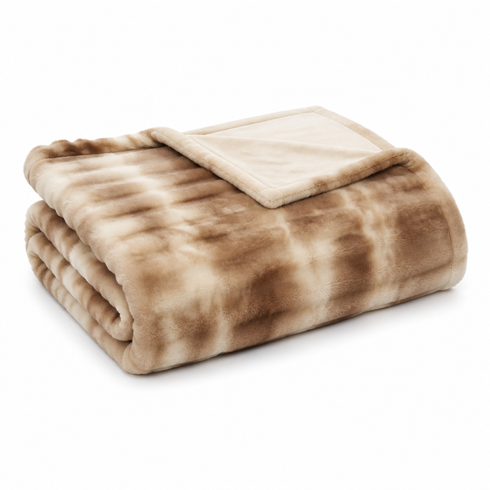 Cosycombe™ Swirl Tie-Dye Faux Fur Throw – Soft and Breathable