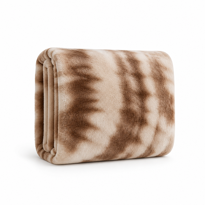 Cosycombe™ Reversible Swirl Faux Fur Blanket With Breathable Back