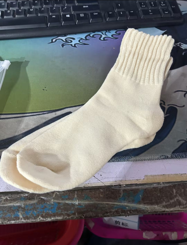 Cosycombe Thick Knit Crew Socks with Ribbed Cuff