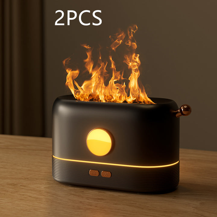 USB Flame Humidifier And Fragrance Diffuser With 200ml Tank