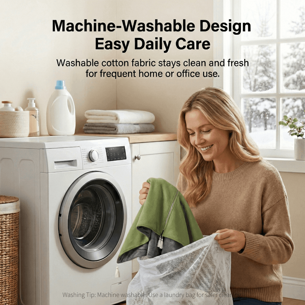 Cosycombe™ Heated Cotton Shawl Blanket with 8 Heating Zones