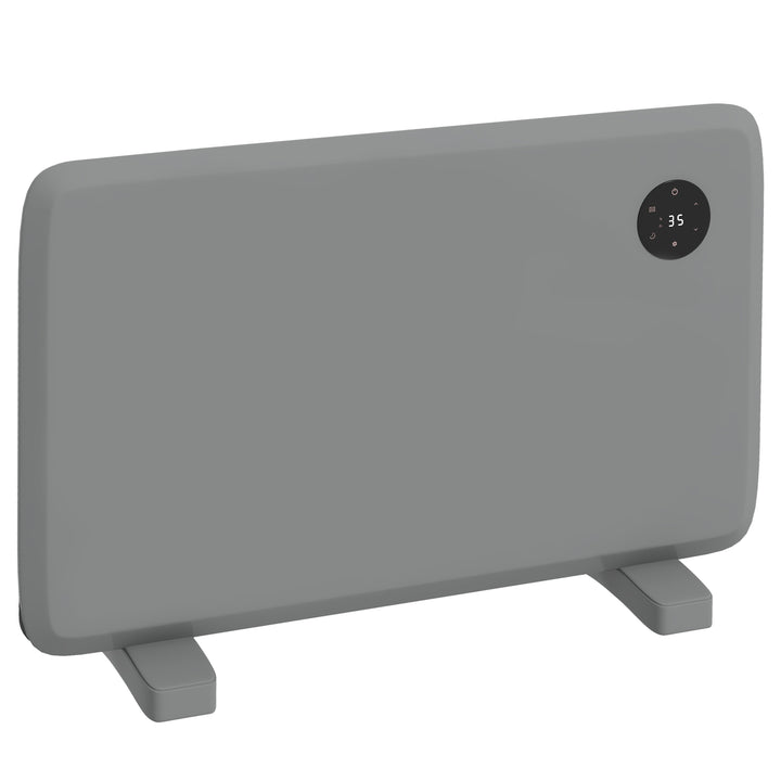 grey slim panel heater with LED touch panel
