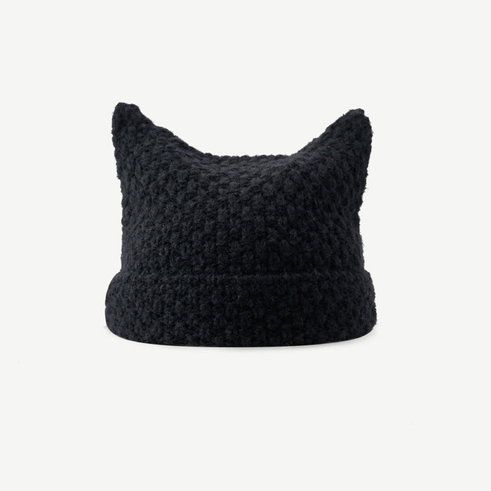 Cosycombe Striped Cat Ear Beanie with Star or Pompoms