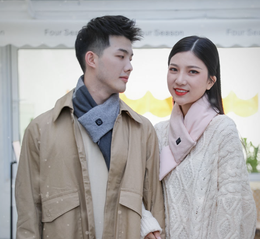 Cosycombe™ Cotton Heated Scarf with 3 Heat Levels and 7-Hour Battery