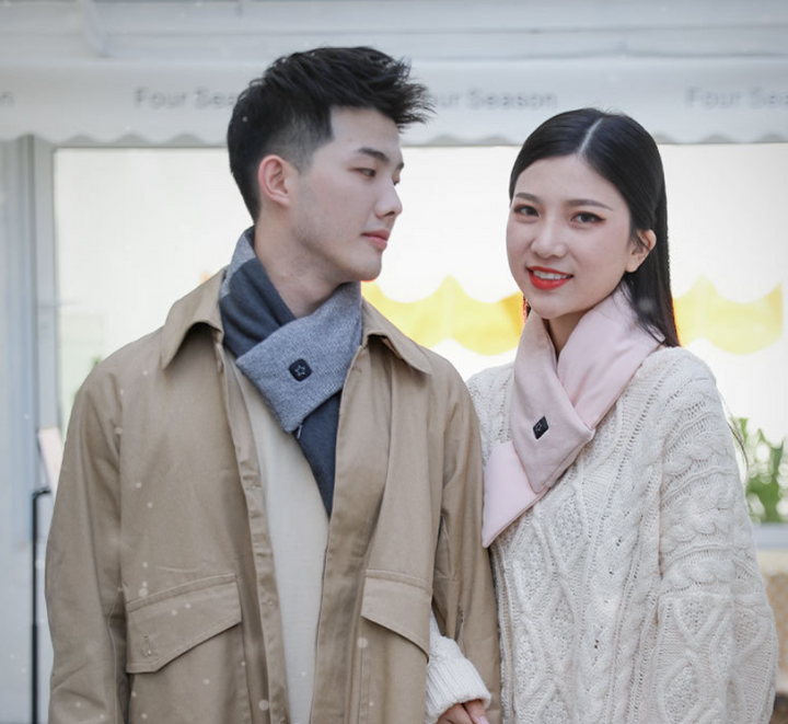 Cosycombe™ Cotton Heated Scarf with 3 Heat Levels and 7-Hour Battery