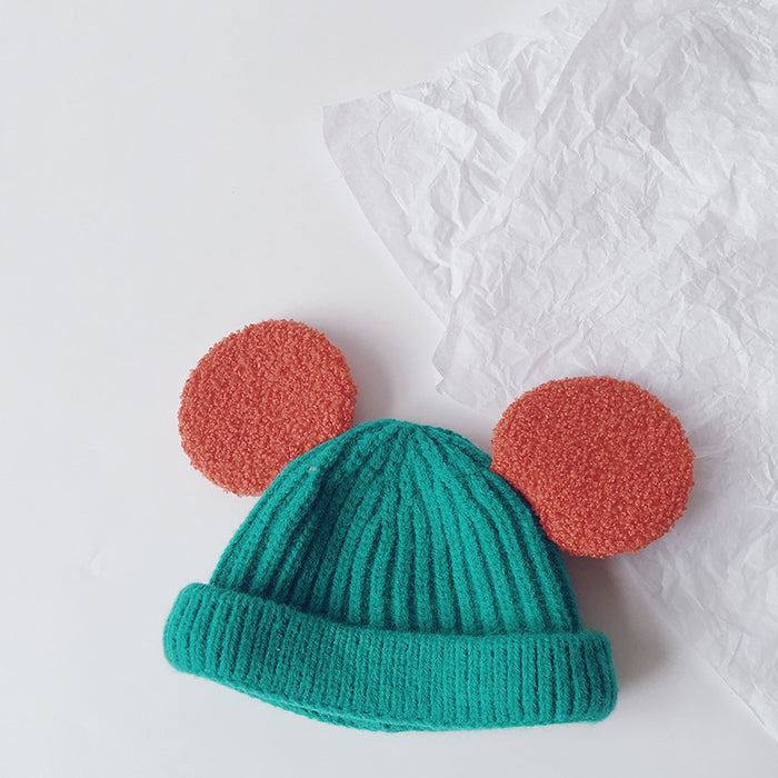 Cosycombe Kids Teddy Ear Beanie in Soft Rib Knit