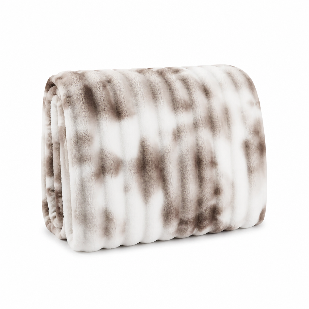 Cosycombe™ Reversible Swirl Faux Fur Blanket With Breathable Back