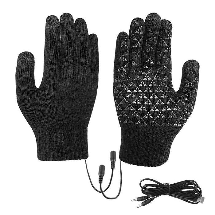 Cosycombe USB Heated Knitted Gloves with Touchscreen Fingertips