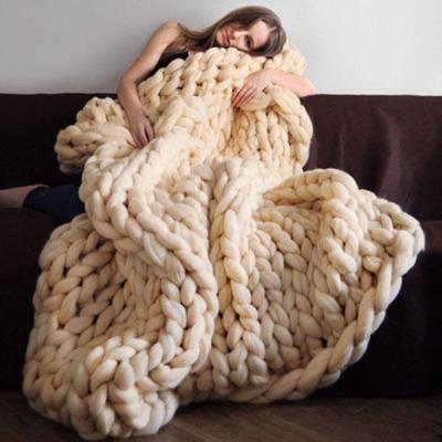Cosycombe™ Chunky Knit Blanket in Soft Microfibre, Twelve Colours