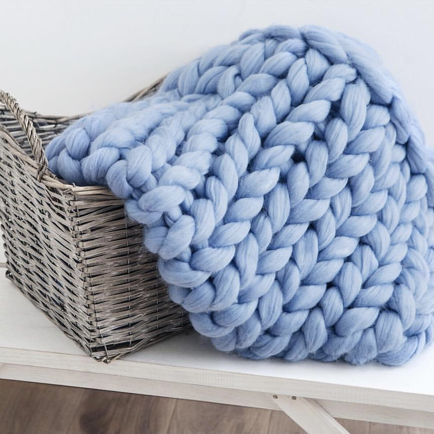 Cosycombe™ Chunky Knit Blanket in Soft Microfibre, Twelve Colours