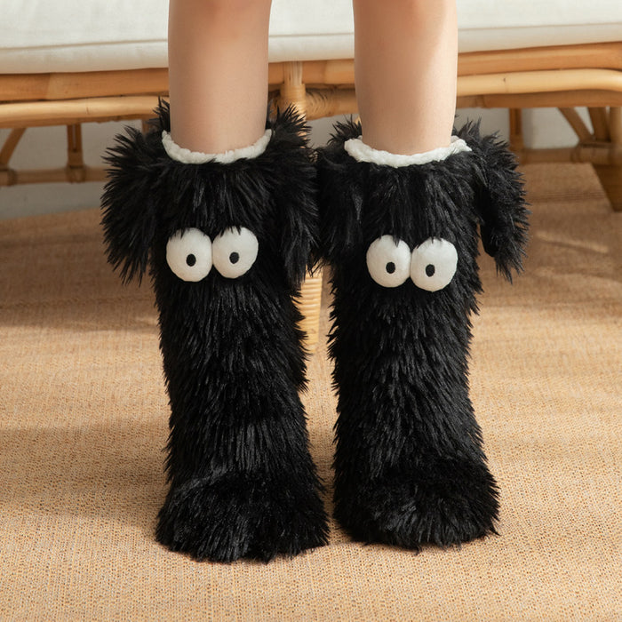 Cosycombe Thick Plush Snow Socks with Cute Eyes