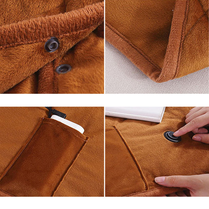 Cosycombe™ Portable USB Heated Blanket with Power Bank Pocket