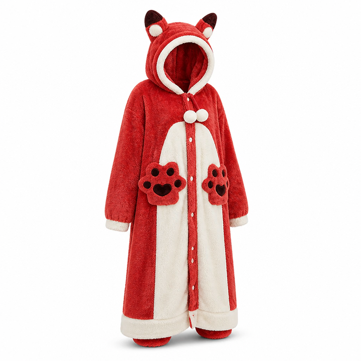 Cosycombe™ Hooded Fleece Wearable Blanket Pyjamas with Playful Animal Designs