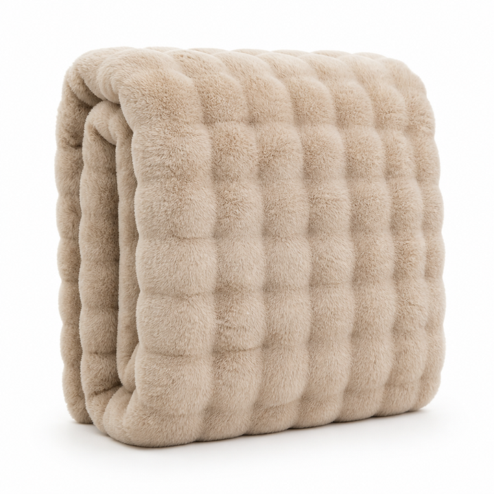 Cosycombe™ Ribbed Plush Knit Blanket, Soft and Machine Washable
