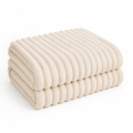 Cosycombe™ Soft Ribbed Fleece Blanket That Stays Pill-Free