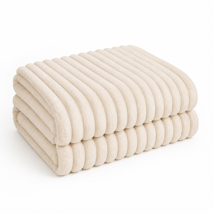 Cosycombe™ Soft Ribbed Fleece Blanket That Stays Pill-Free
