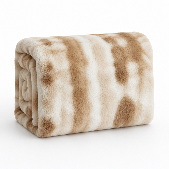 Cosycombe™ Reversible Swirl Faux Fur Blanket With Breathable Back