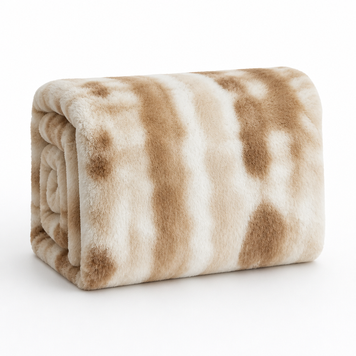 Cosycombe™ Reversible Swirl Faux Fur Blanket With Breathable Back