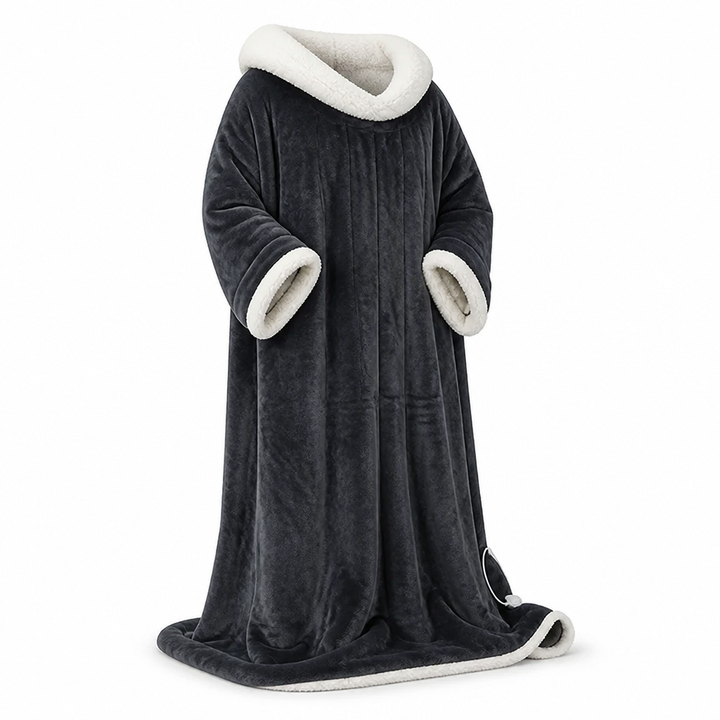 Cosycombe™ Electric Wearable Fleece Blanket with Sleeves, 127 x 177 cm