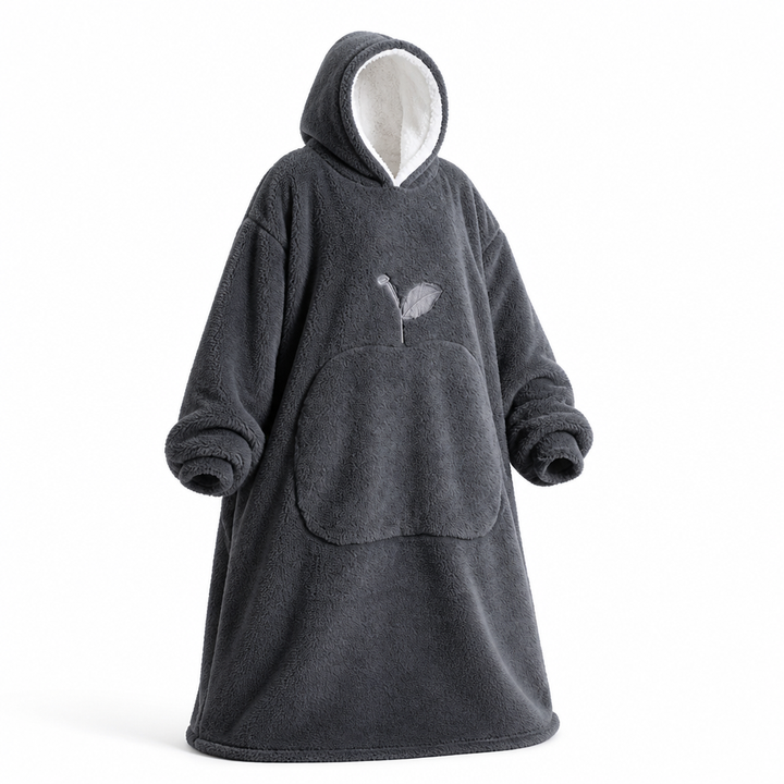 Cosycombe™ Oversized Sherpa Fleece Hooded Blanket with Sleeves and Pocket