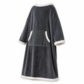 Cosycombe™ Sherpa Fleece Wearable Blanket with Sleeves and Foot Pocket