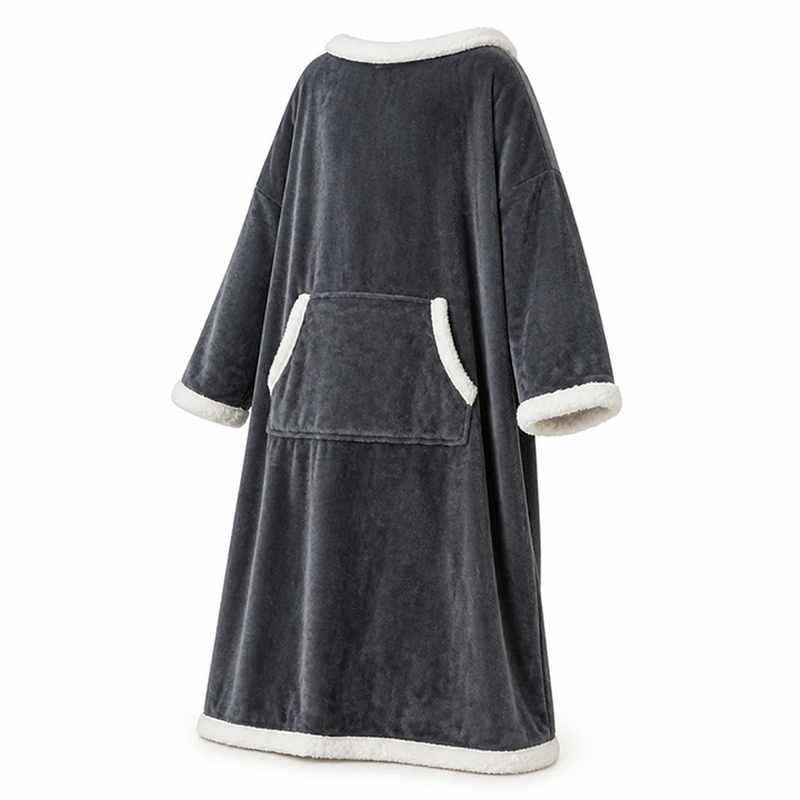 Cosycombe™ Sherpa Fleece Wearable Blanket with Sleeves and Foot Pocket