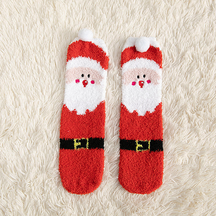 Cosycombe Kids Fluffy Christmas Bed Socks with 3D Ears