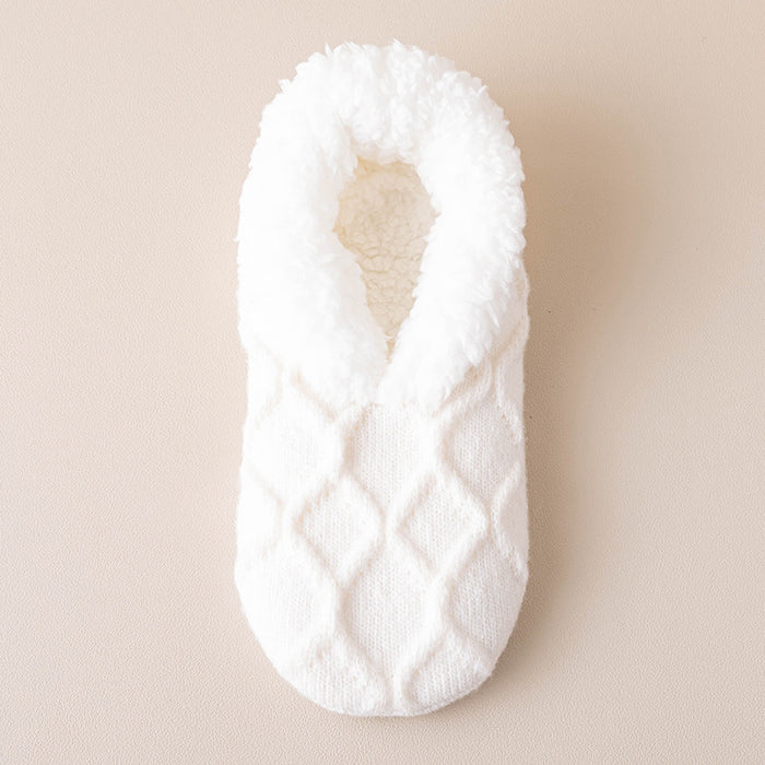 Cosycombe Plush Lined Slipper Socks with Grip Dots