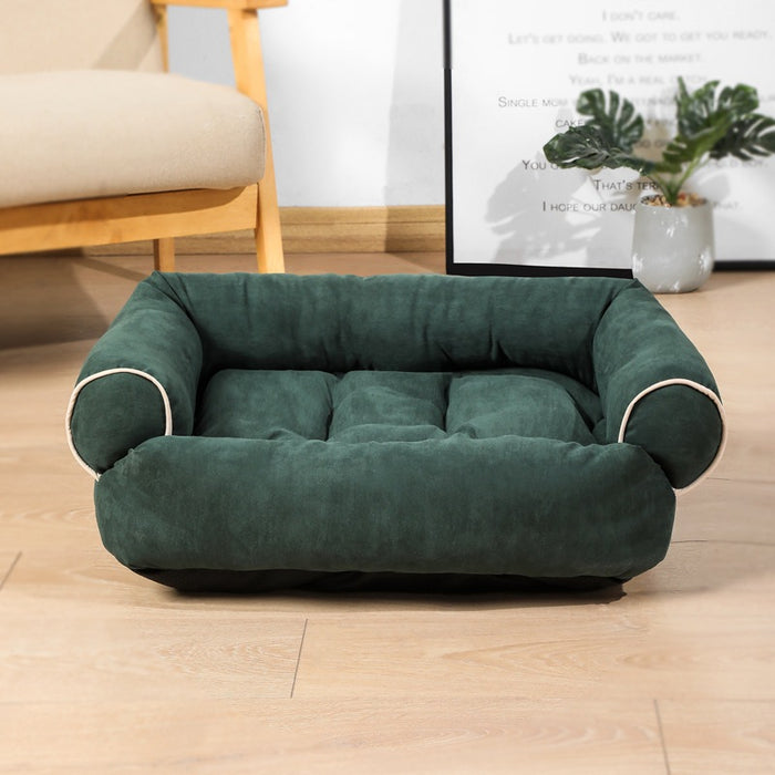 Cosycombe Sofa-style pet bed with plush raised bolsters
