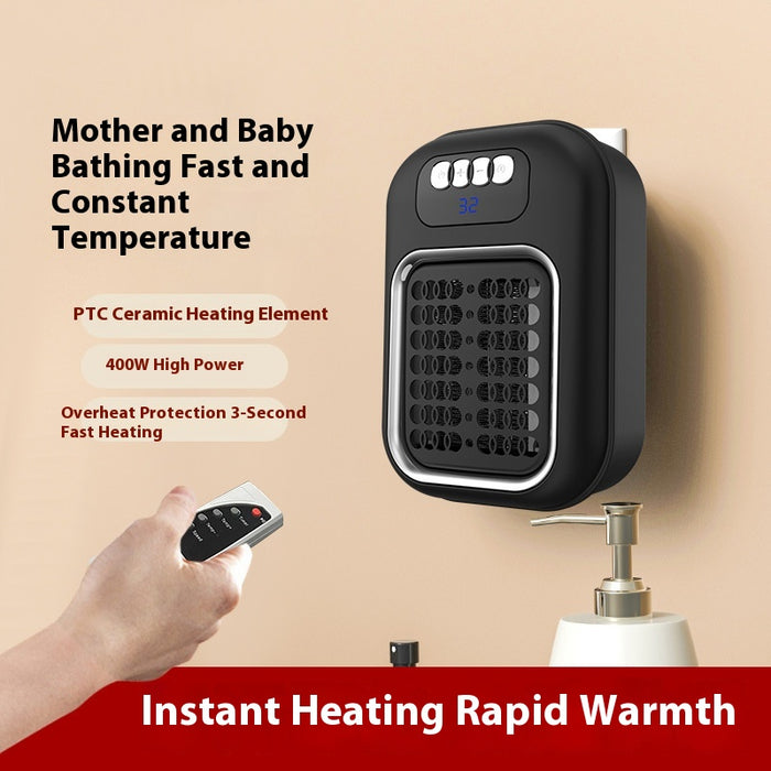 Cosycombe Compact Plug-In Wall Heater with Remote and 12-Hour Timer