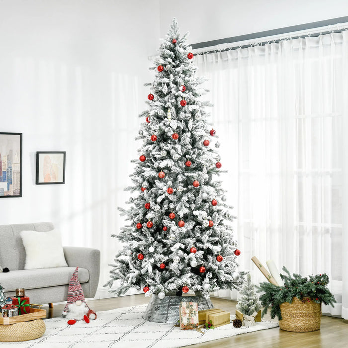 Cosycombe Snow-Flocked Deodar Pine Christmas Tree, 9ft Unlit