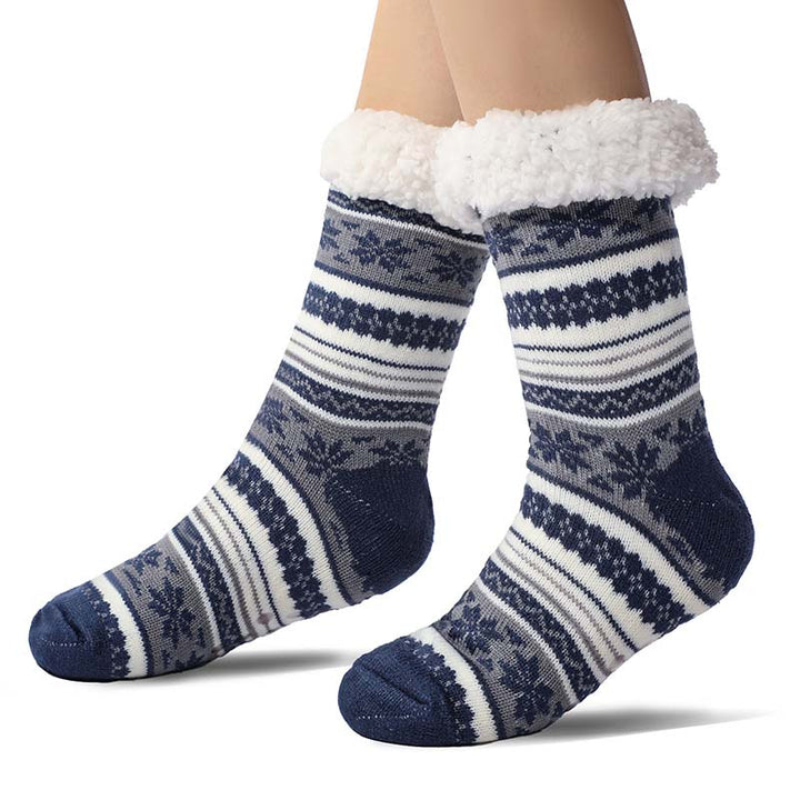 Cosycombe™ Ultra-Thick Snowflake Slipper Socks with Silicone Grips