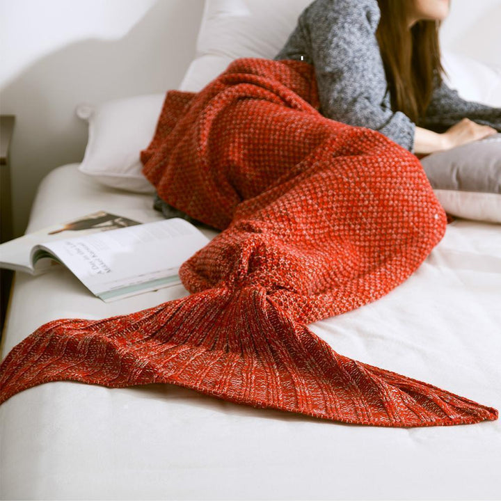 Cosycombe™ Crochet Mermaid Tail Blanket in Soft Cotton Blend