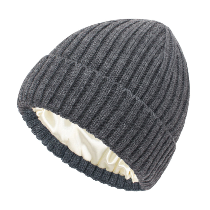 Cosycombe Ribbed Beanie with Hair Friendly Satin Lining