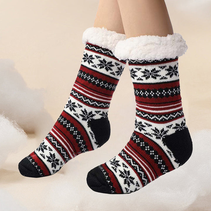 Cosycombe™ Ultra-Thick Snowflake Slipper Socks with Silicone Grips