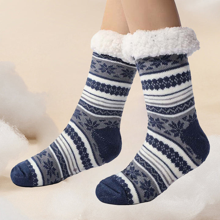 Cosycombe™ Ultra-Thick Snowflake Slipper Socks with Silicone Grips
