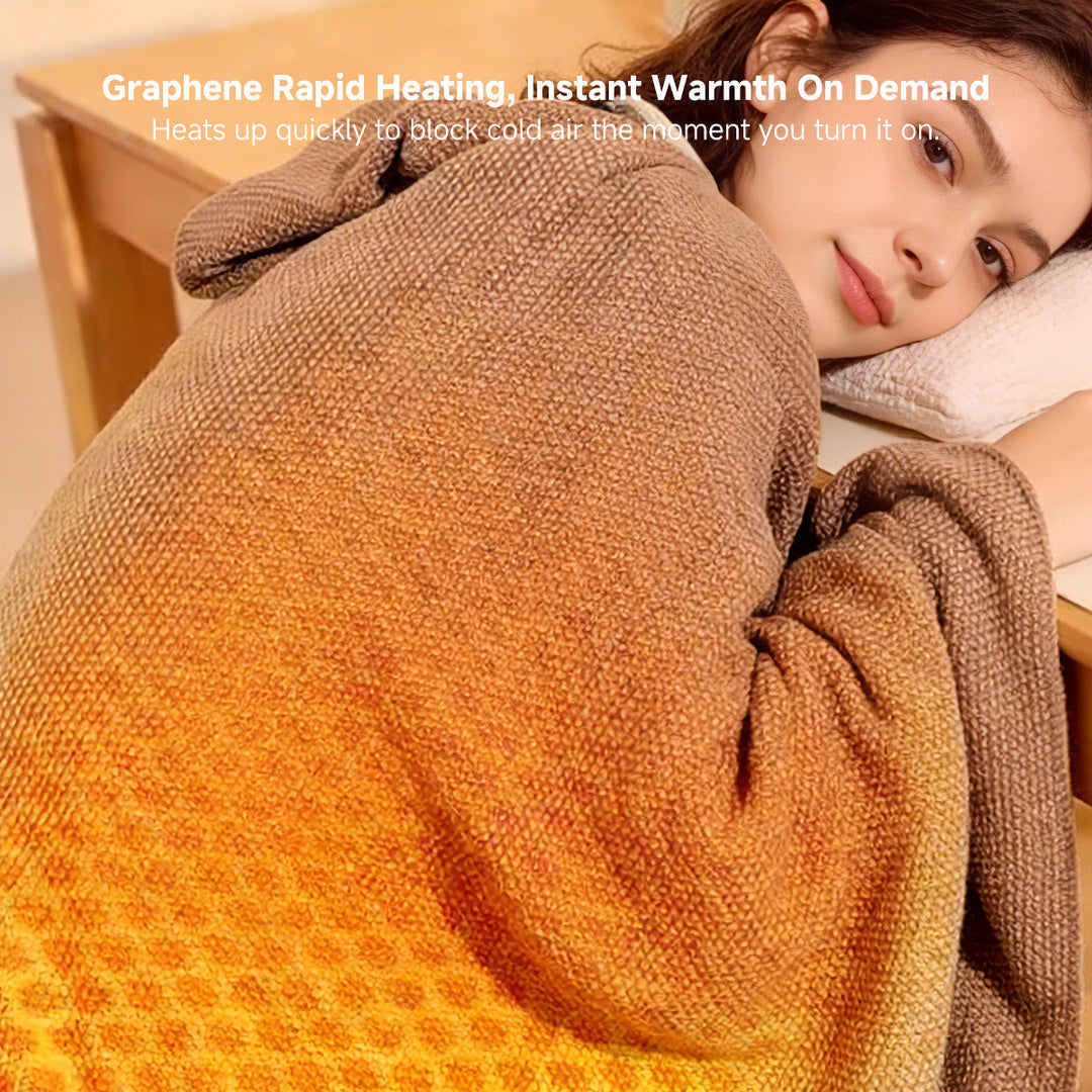 Cosycombe™ Hooded Heated Wearable Blanket with Zip and 3 Heat Settings