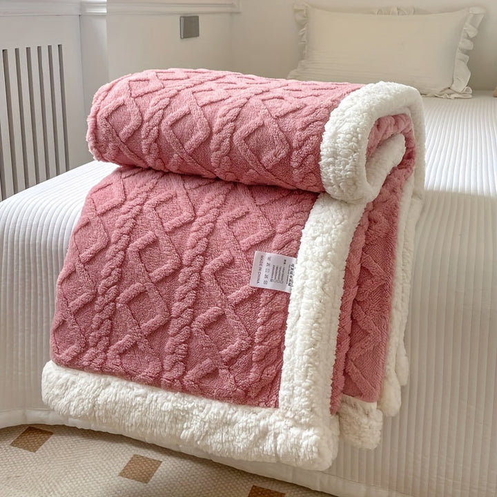 Cosycombe™ Reversible Quilted Fleece Blanket, Thick and Soft