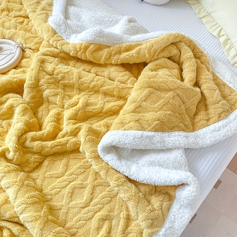 Cosycombe™ Reversible Quilted Fleece Blanket, Thick and Soft