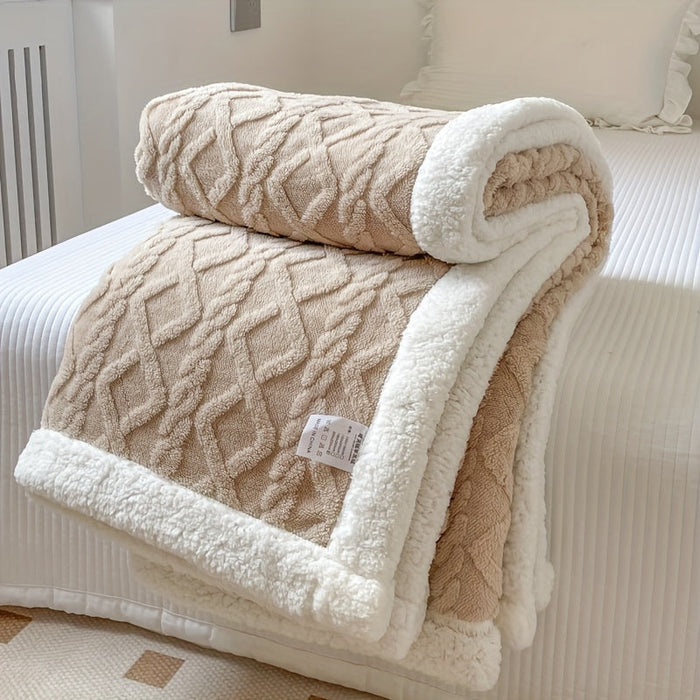 Cosycombe™ Reversible Quilted Fleece Blanket, Thick and Soft