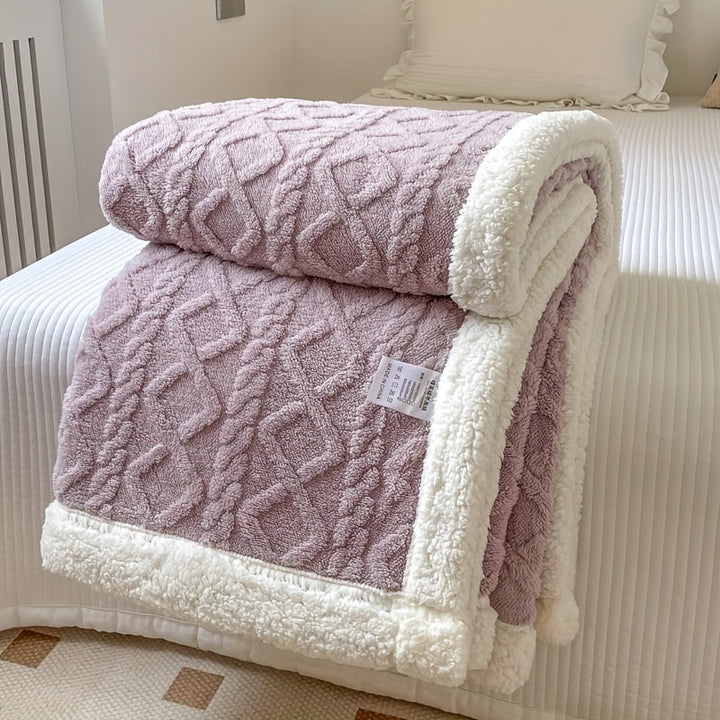Cosycombe™ Reversible Quilted Fleece Blanket, Thick and Soft