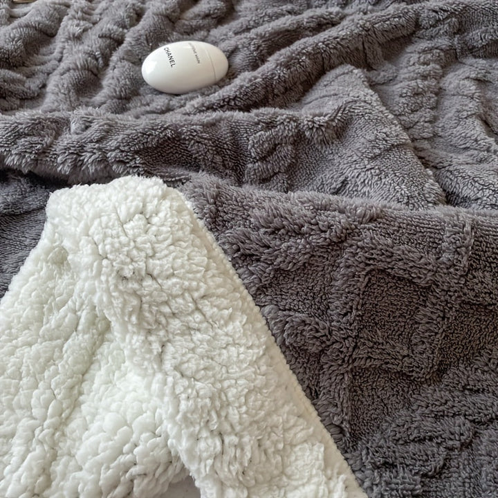 Cosycombe™ Reversible Quilted Fleece Blanket, Thick and Soft