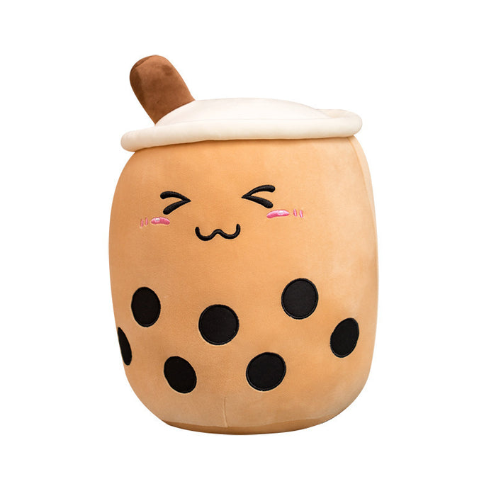 Cosycombe Bubble tea cup plush pillow with embroidered face