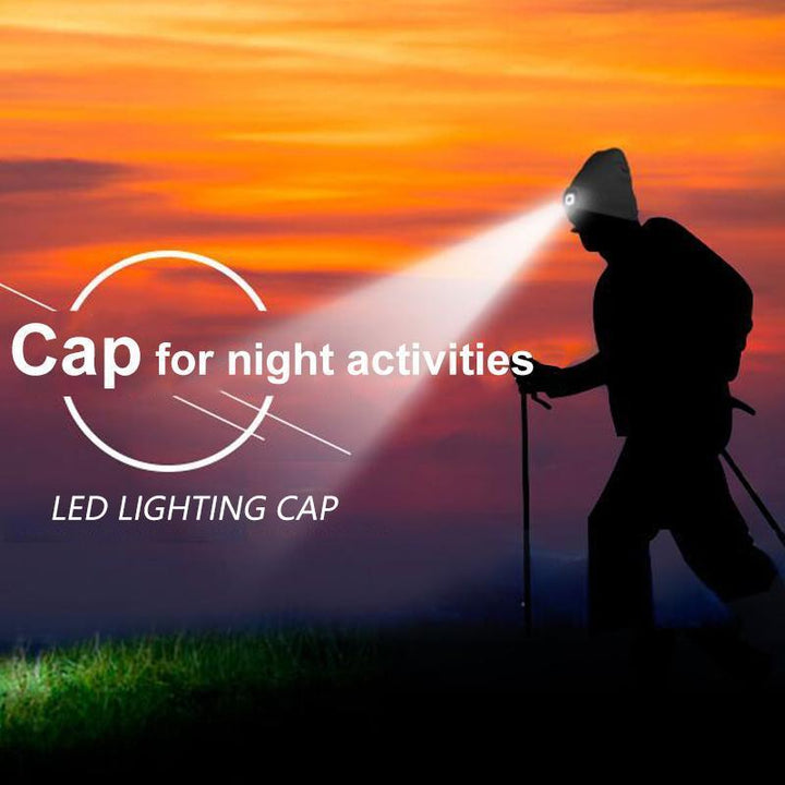 Cosycombe™ LED Knitted Beanie Hat with Hands-Free Light for Dark Evenings