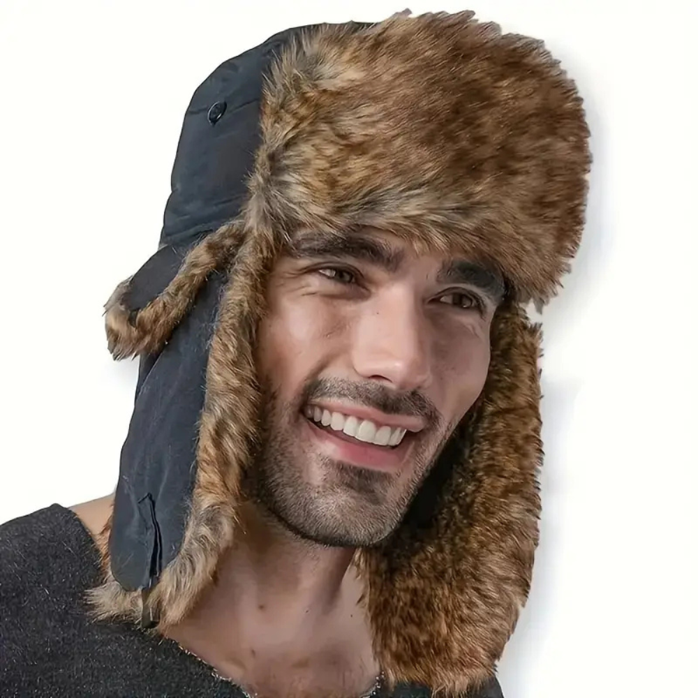 Cosycombe™ Faux Fur Aviator Trapper Hat with Warm Earflaps
