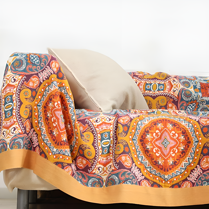 Cosycombe™ Reversible Boho Blanket with Breathable Cooling Feel