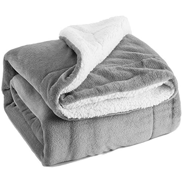 Cosycombe Sherpa throw blanket with flannel and teddy fleece, 130 x 160 cm