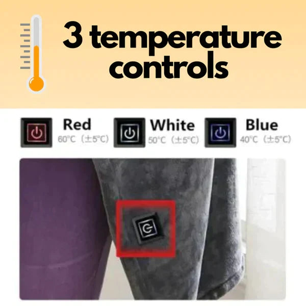 Cosycombe™ Wearable Heated Fleece Blanket with USB Heat Control